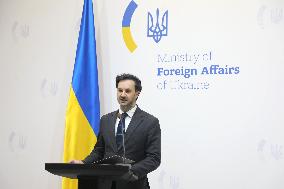 Briefing of Ukraines Foreign Ministry spokesperson Heorhii Tykhyi in Kyiv